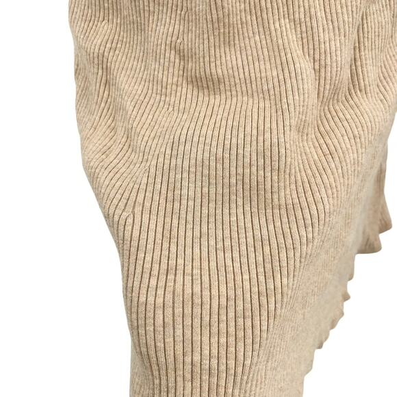 J.Crew Ribbed Scoopneck Knit Mini Dress Light Tan Fit & Flare Short Sexy Soft XS - Picture 7 of 11